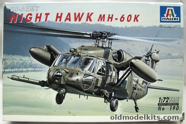 Italeri 1/72 MH-60K Pave Hawk US Army or HH-60D Night Hawk- US Air Force, 190 plastic model kit